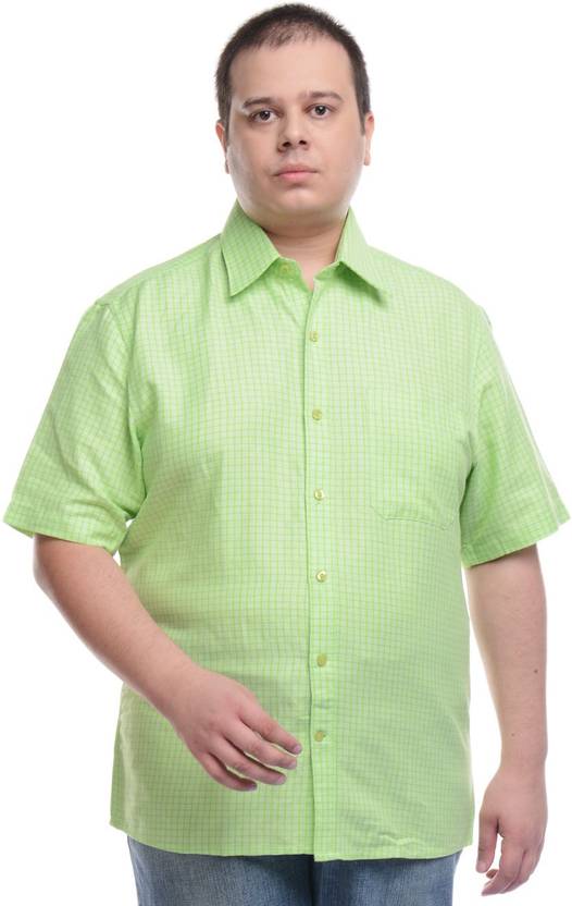 John Player Men S Checkered Formal Shirt Buy Green John Player