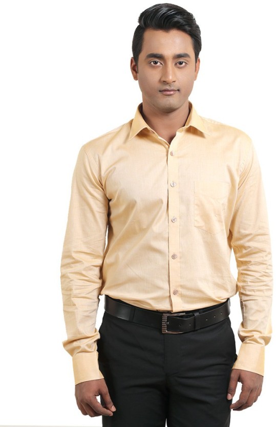 mens gold formal shirt