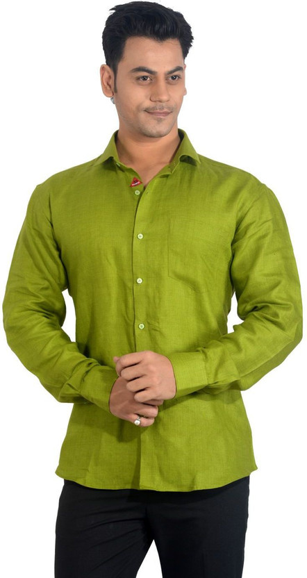Mehndi colour formal shirt clearance
