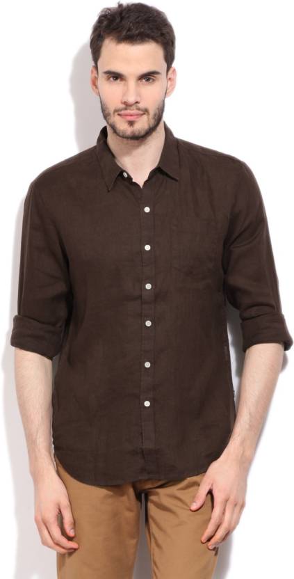 LEVI'S Men Solid Casual Brown Shirt - Buy Brown LEVI'S Men Solid Casual  Brown Shirt Online at Best Prices in India 
