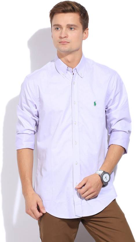 Polo Ralph Lauren Men Solid Formal Purple Shirt - Buy Lavender Polo Ralph  Lauren Men Solid Formal Purple Shirt Online at Best Prices in India |  