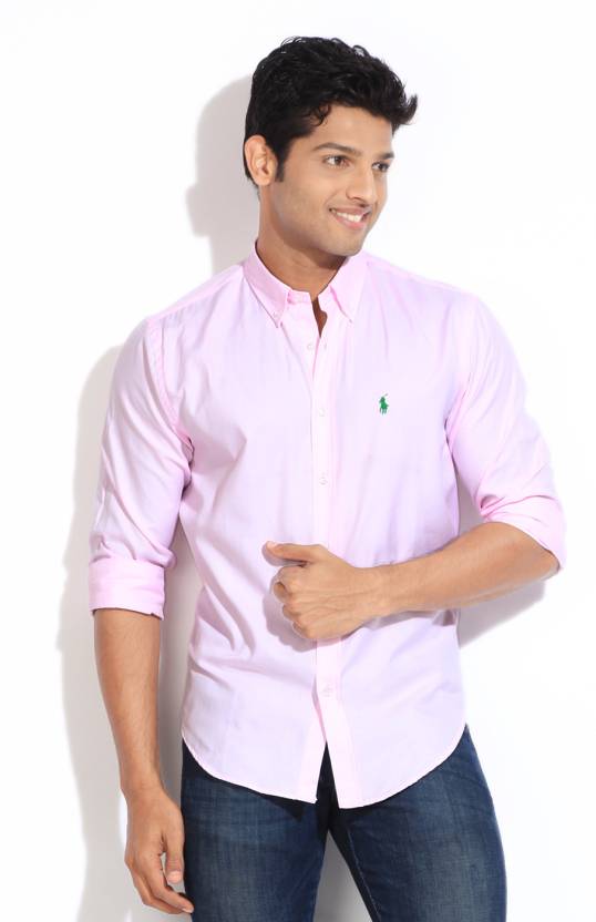 Polo Ralph Lauren Men Solid Formal Pink Shirt - Buy LIGHT PINK Polo Ralph  Lauren Men Solid Formal Pink Shirt Online at Best Prices in India |  