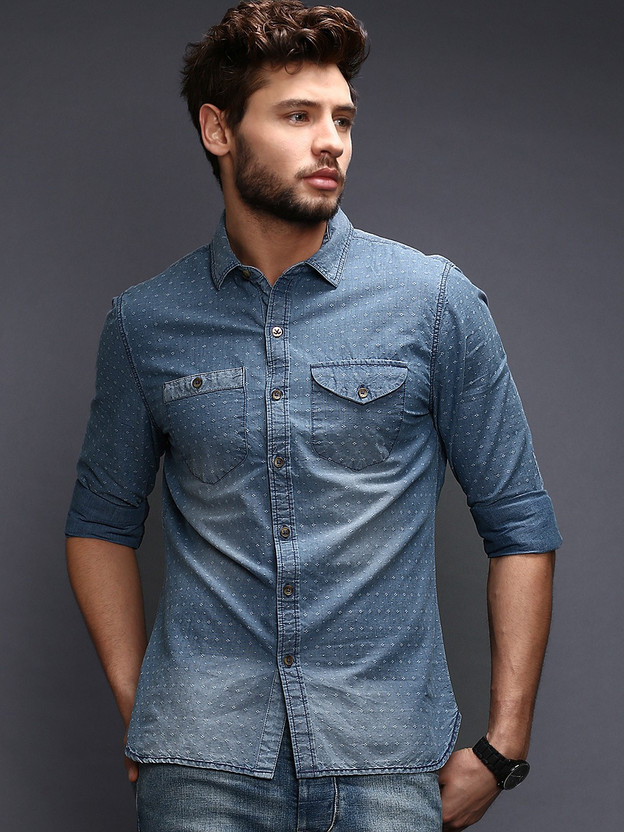 Wrogn denim shirt clearance