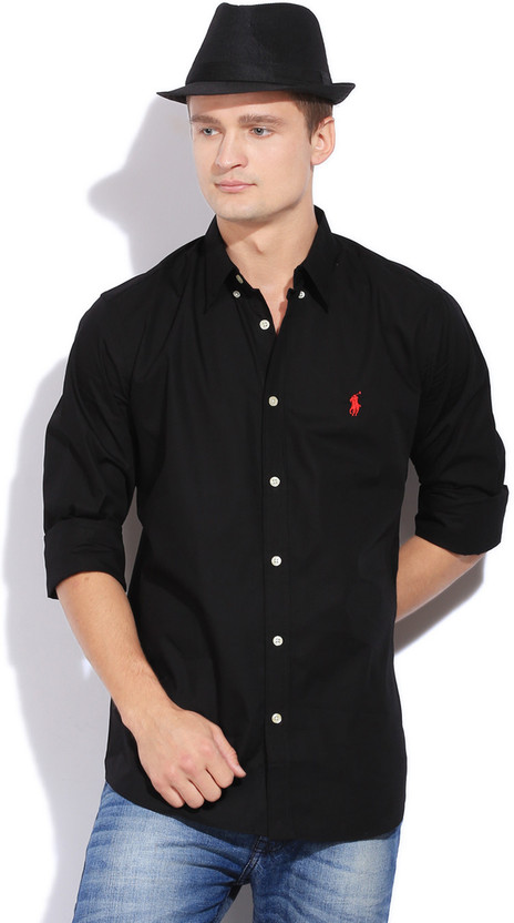 Ralph lauren black shirt clearance