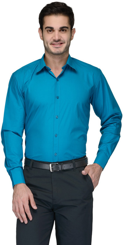 turquoise blue mens shirt