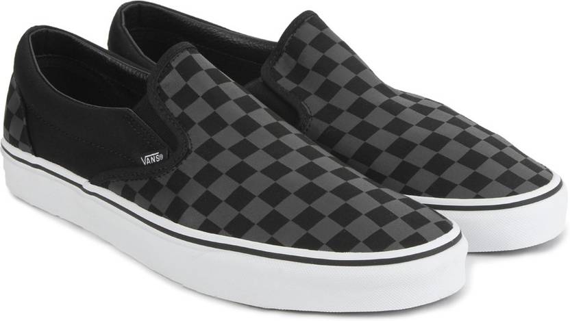 vans slip on checkerboard black on feet vans slip on checkerboard black on feet