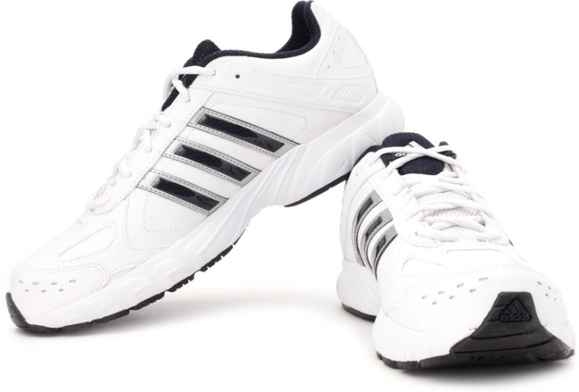 adidas white running sports shoes