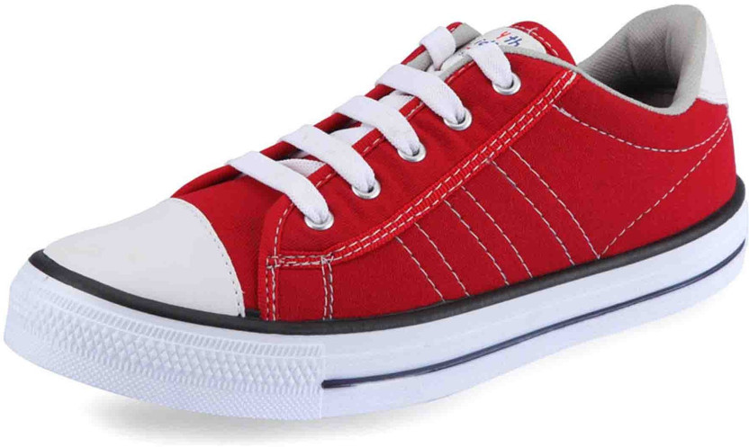 Unistar Gents Red Canvas Shoes For Men 