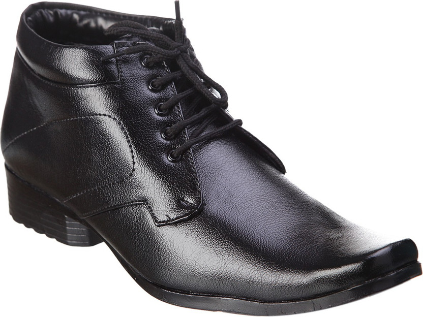 kraasa black formal shoes