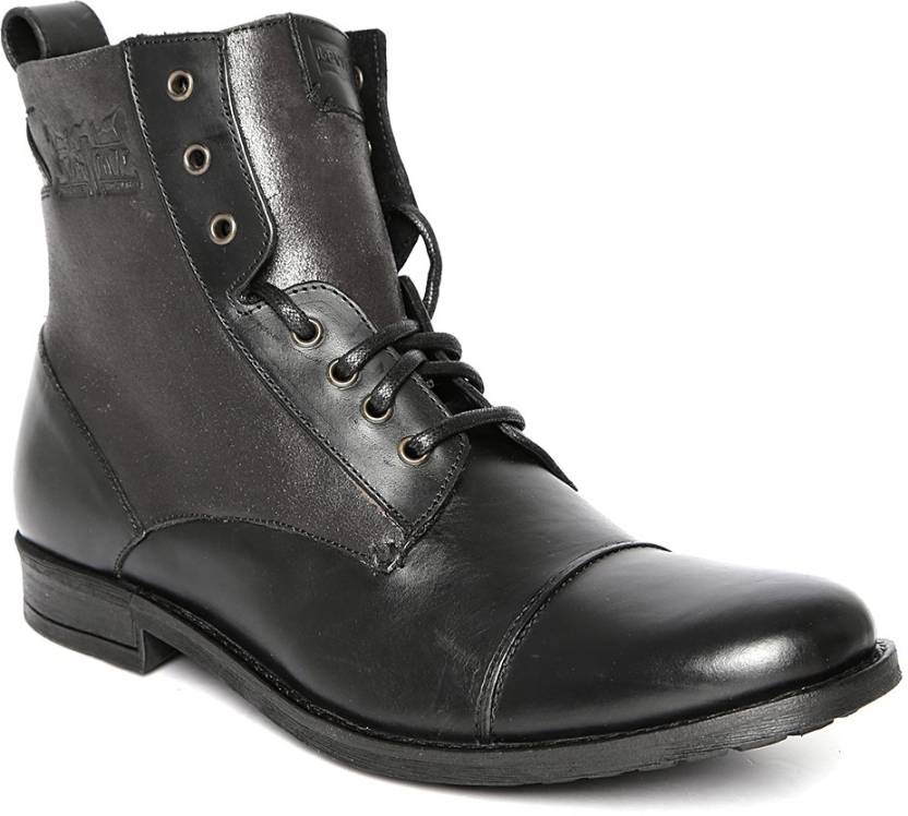 wide sensitivity Relationship LEVI'S Boots For Men - Buy Black Color LEVI'S Boots For Men Online at Best  Price - Shop Online for Footwears in India | Flipkart.com