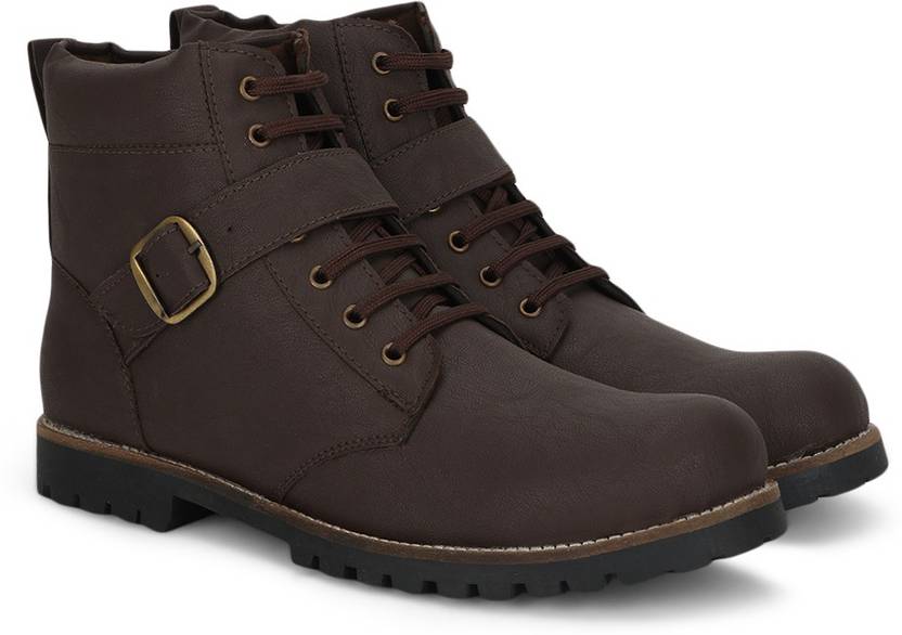 flipkart leather boots