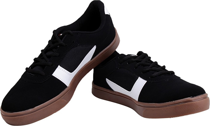 Sparx Stylish Black White Canvas Shoes 