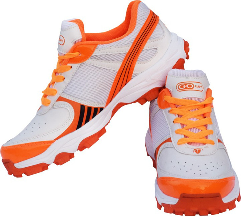 Orange/White Cricket Shoes For Men 