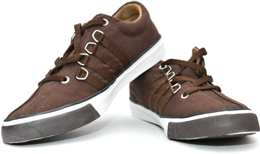 Sparx Dark Brown Canvas Shoes For Men 