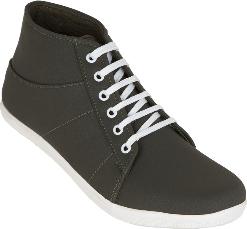 Olive green high ankle shoes clearance