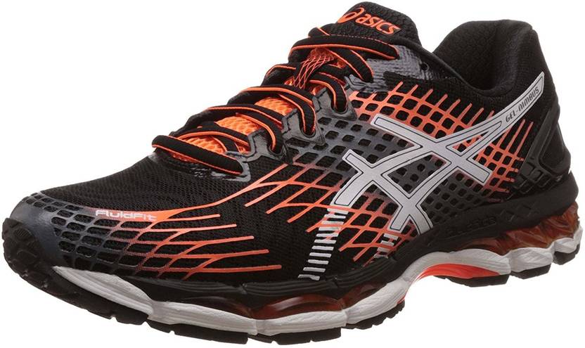 Asics GEL-NIMBUS 17 Shoes For Men - Buy BLACK/WHITE/HOT ORANGE Color Asics GEL-NIMBUS 17 Running For Men Online at Best Price - Shop Online for Footwears in India | Flipkart.com