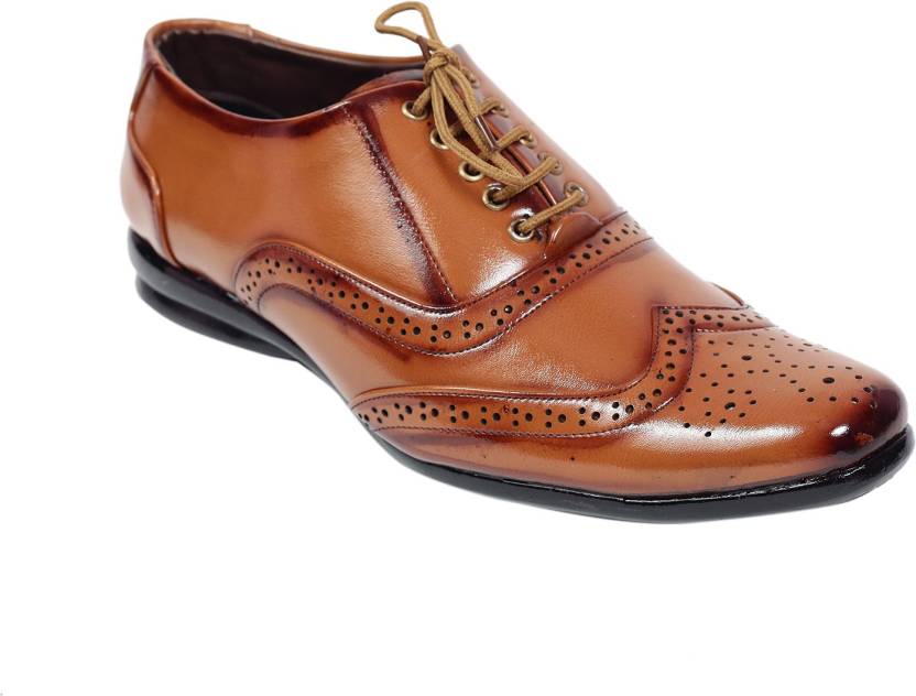 Shoe Fellow Tan Formal Shoes Lace Up For Men - Buy Brown Color Shoe Fellow  Tan Formal Shoes Lace Up For Men Online at Best Price - Shop Online for  Footwears in