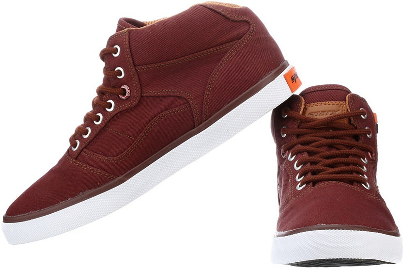Sparx Stylish Brown Canvas Shoes For 