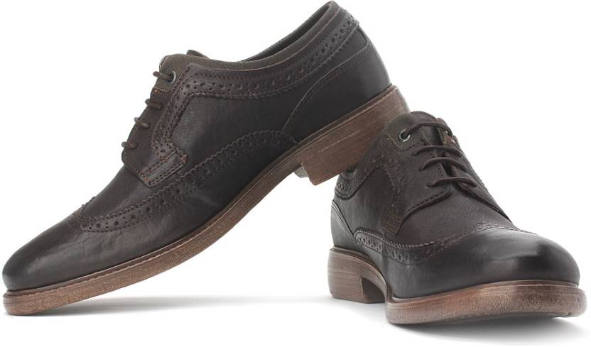 LEVI'S Genuine Leather Lace Up Shoes For Men - Buy Dark Brown Color LEVI'S  Genuine Leather Lace Up Shoes For Men Online at Best Price - Shop Online  for Footwears in India |