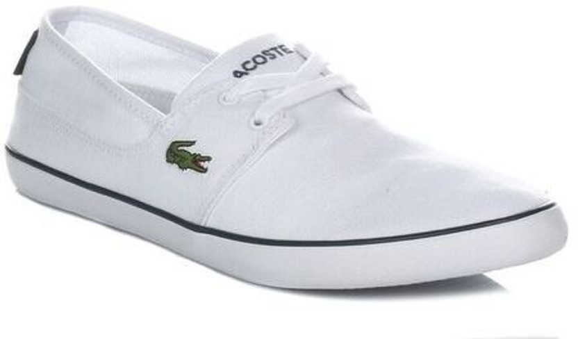 LACOSTE Mens White Marice Lace Canvas 