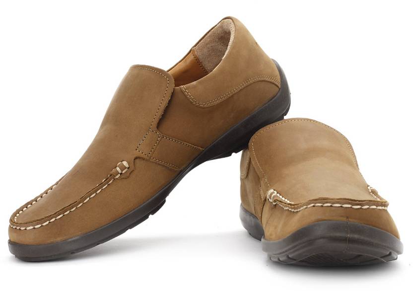 Woodland Loafers - Buy Camel Color Woodland Loafers Online at Best ...