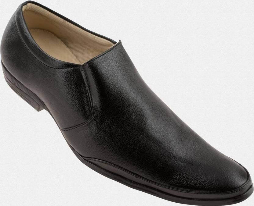 Zapatoz Black Office Slip On Shoes For Men Color Zapatoz Black Office Slip On Shoes For Men