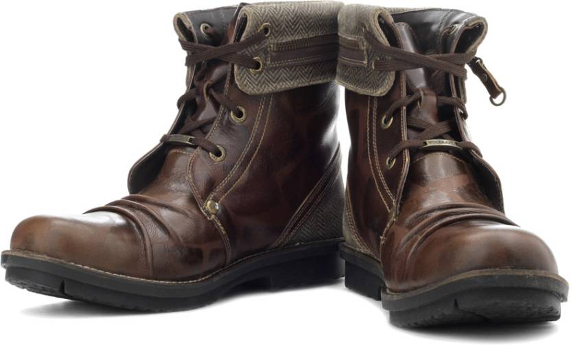 Woodland Boots - Buy Sienna Brown Color Woodland Boots Online at Best ...