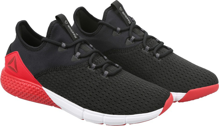black and red reebok shoes