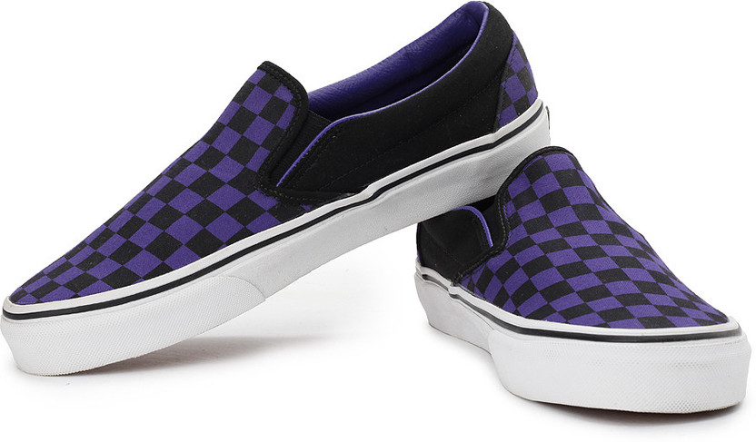 purple and black vans shoes