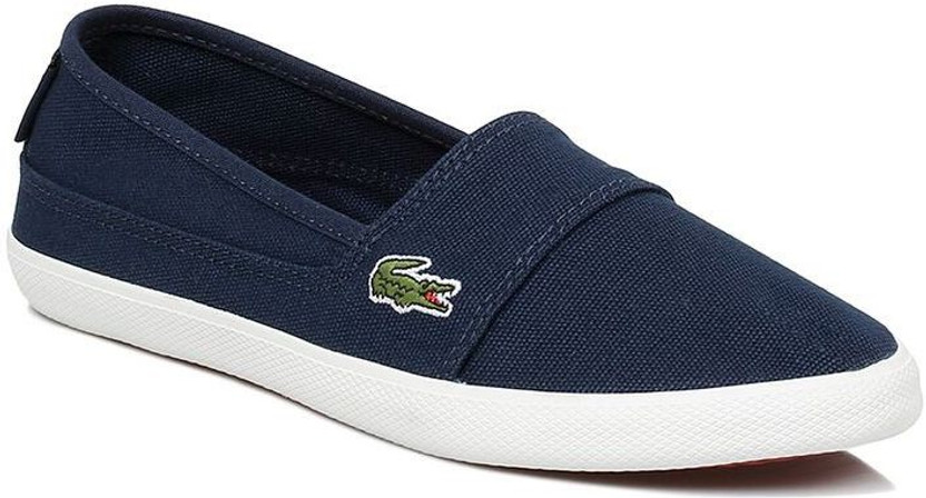 LACOSTE Womens Blue Marcie Canvas Shoes 