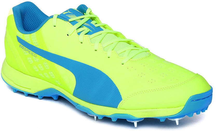 puma evospeed cricket shoes green