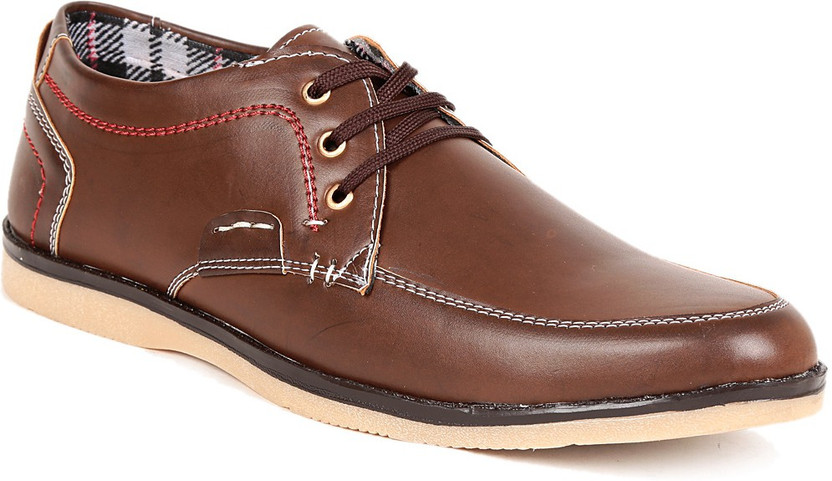 Semi casual brown shoes clearance