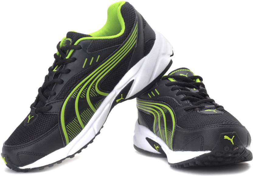 Puma Atom Ind. Running Shoes - Buy Black, Macaw Green Color Puma Atom ...