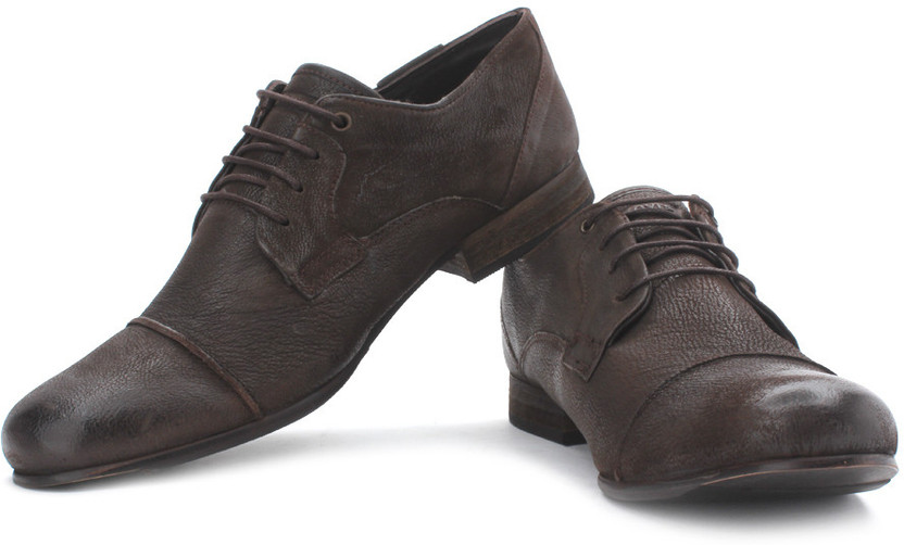 Genuine Leather Lace Up Shoes For Men 