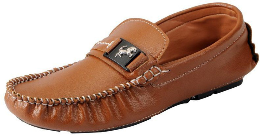 FAUSTO Loafers For Men - Buy Tan Color 