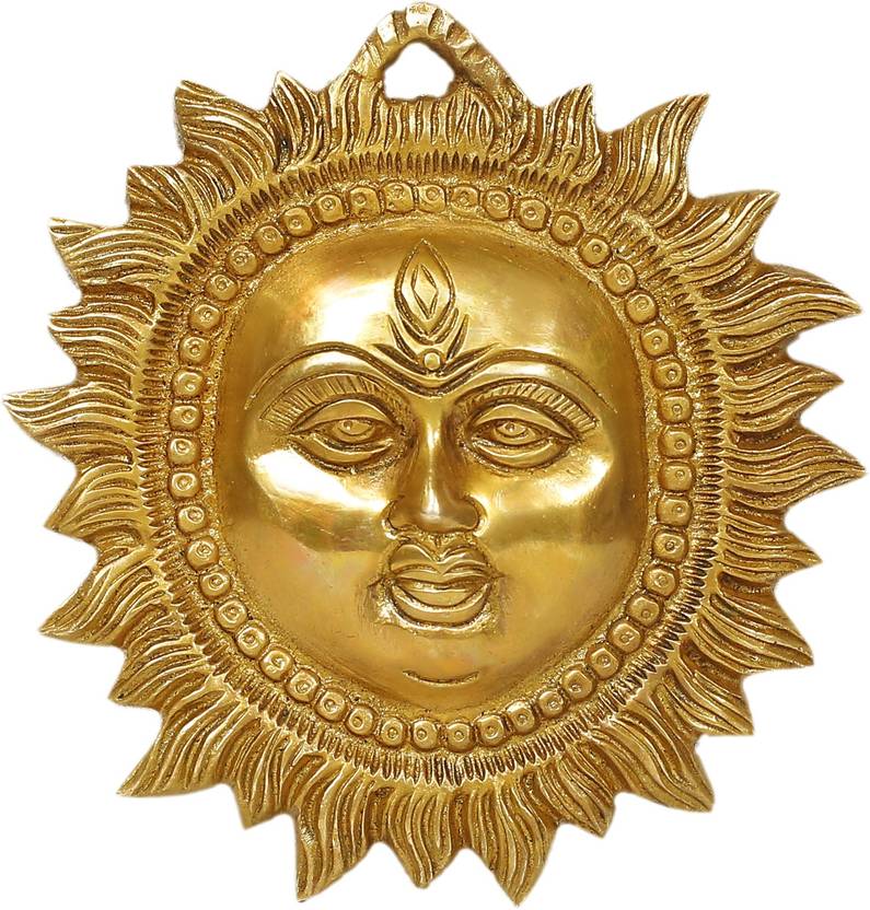 Sun Surya Face Murti Idol Statue Sculpture Decorative Showpiece Sun Surya Face Murti Idol Statue Sculpture Decorative Showpiece 14 Cm Br Brown