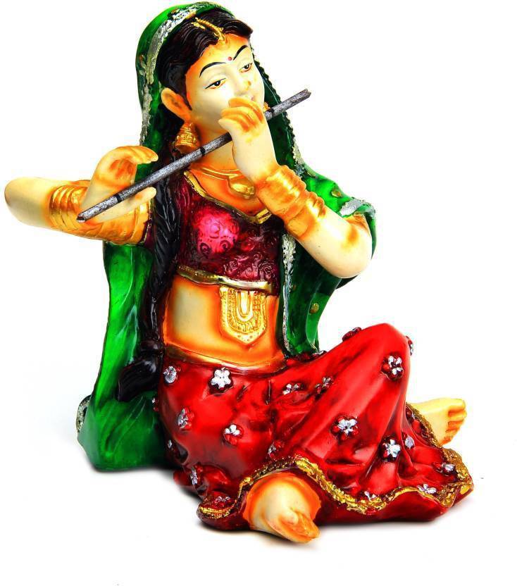 Krg Enterprises PolyResin figurine of Indian traditional lady playing