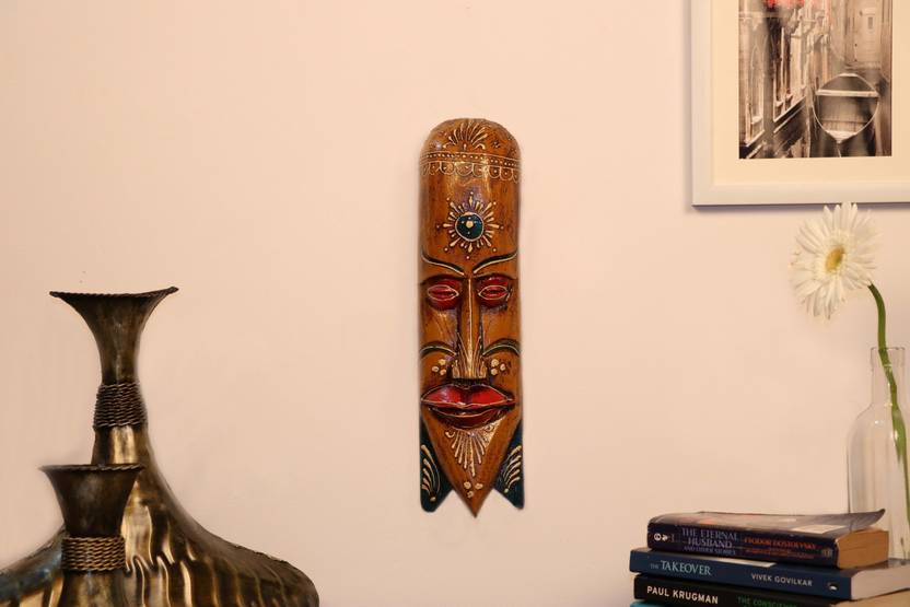 Cocovey Handcrafted Wooden Egyptian Mask Decorative Wall Mask Wall