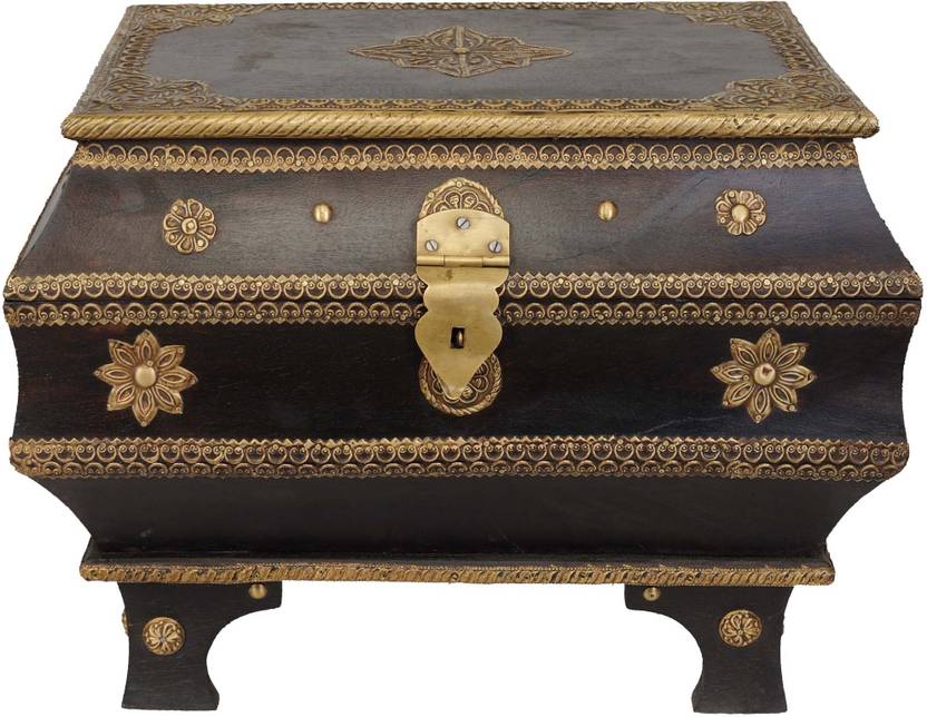EXOTIC INDIA Sanduk (Treasure Chest) Decorative Showpiece 30.48 cm