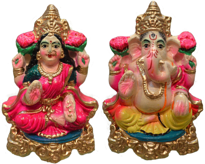 laxmi ganesh statue 6 beautiful pair of lord ganesha and lakshmi clay statue for diwali deepawali pooja puja deewali deepawali puja statue diwali pooja statues lord ganesha and lakshmi clay statue