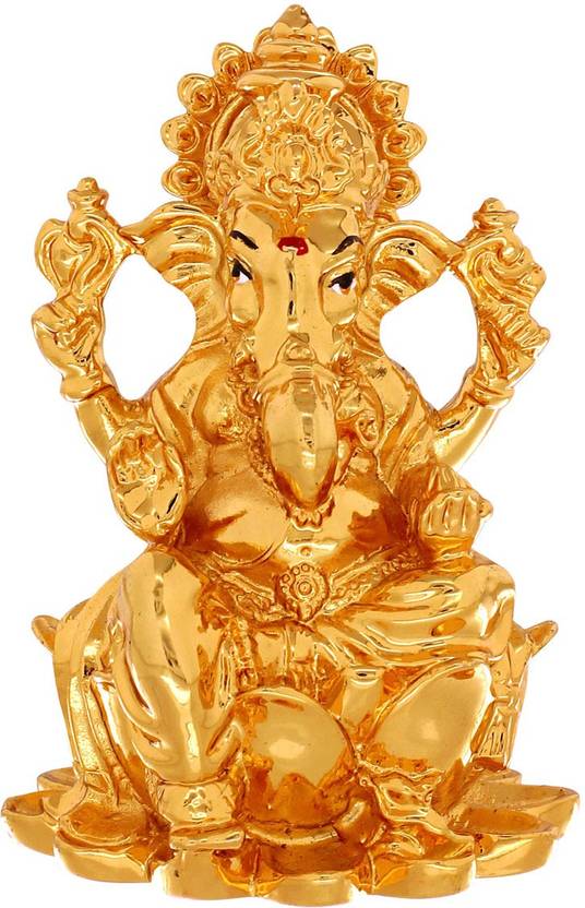 spargz cute ganesh gold murti decorative showpiece 7 5 cm price in
