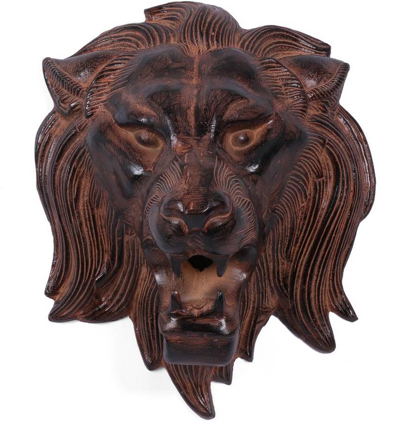 Collectible India Large Faux Taxidermy Lion Head Wall Art Decorative Collectible India Large Faux Taxidermy Lion Head Wall Art Decorative Showpiece 36 Cm