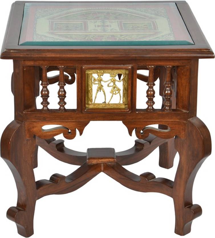 Exclusivelane Teak Wood Solid Side Table In India