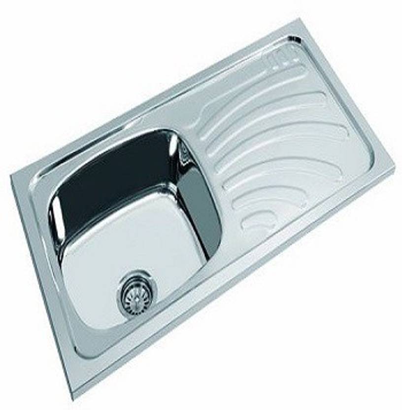 Vinod 37 18 Single Bowl With Drain Board 304 Grade Sbd102 Kitchen Vinod 37 18 Single Bowl With Drain Board 304 Grade Sbd102 Kitchen Sink