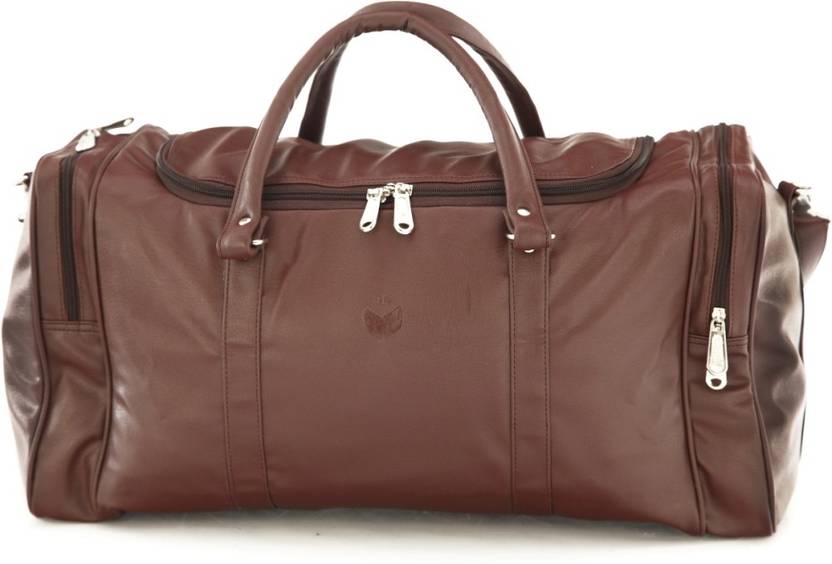 Mboss Faux leather Unisex Brown Single Small Travel Bag - Medium