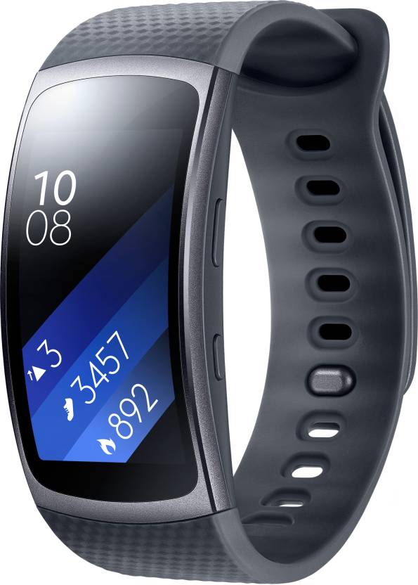 SAMSUNG Gear Fit 2 Black Smartwatch (Black Strap Large)