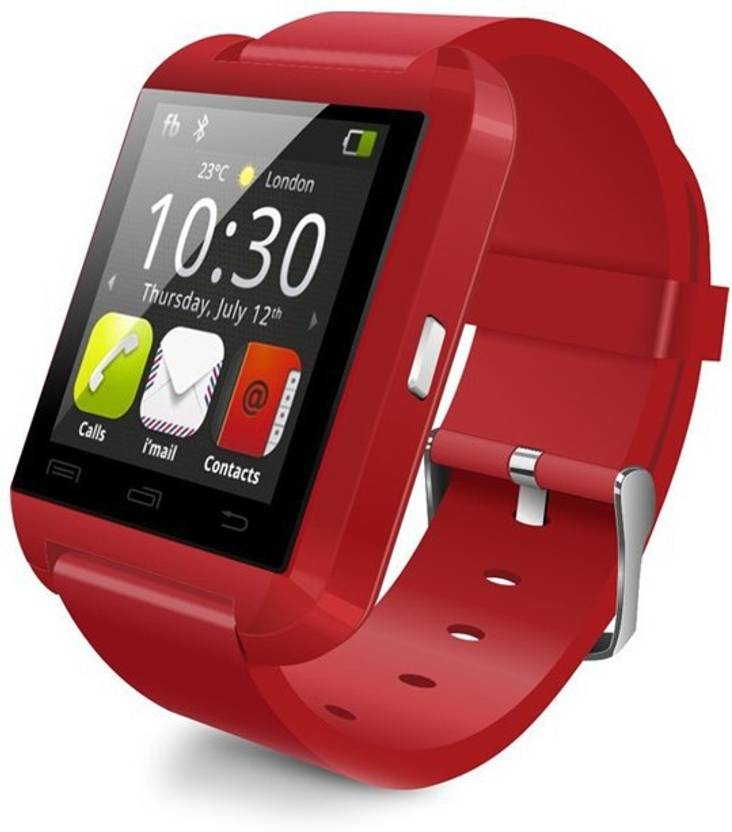 Clairbell Touch, Bluetooth, BT Camera, Padometer, Altimeter Smartwatch (Red Strap M) 
