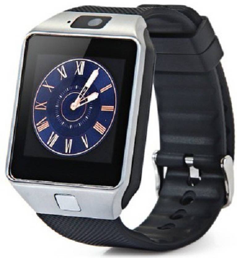 Clairbell R7 Smart Watch Wrist Gear Sim Memory Card Slot Camera Black Smartwatch (Black Strap M) 