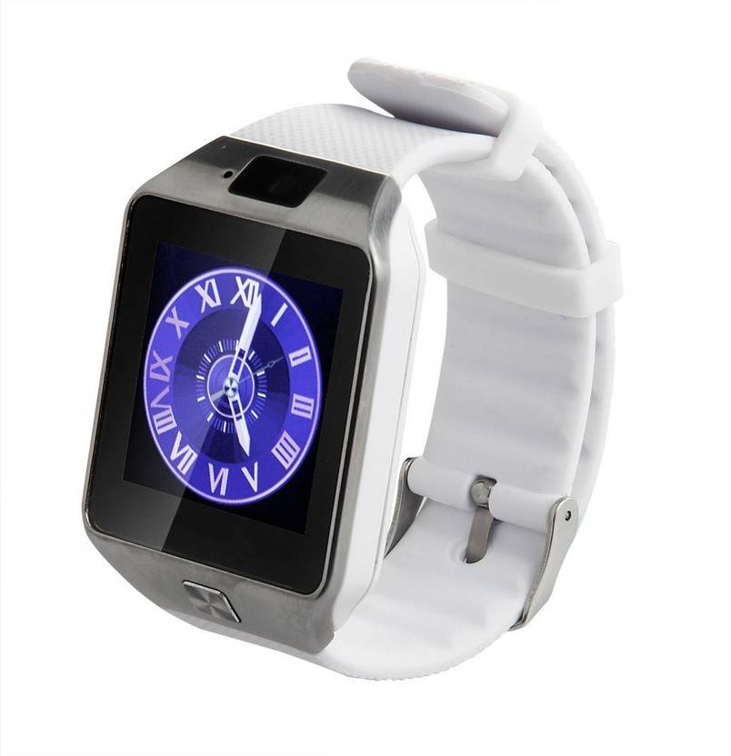 Clairbell R7 Smart Watch Wrist Gear Sim Memory Card Slot Camera Pearl White Smartwatch (White Strap M) 