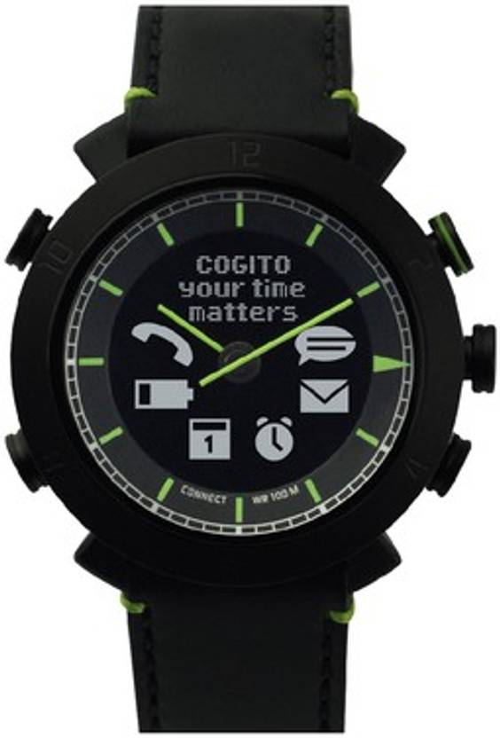 Cogito Classic Leather Band Smartwatch (Black Strap) 